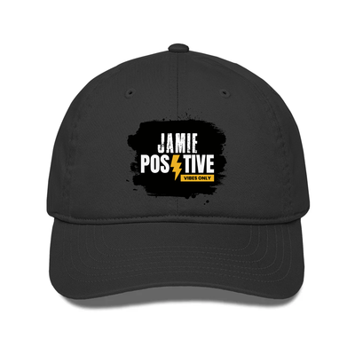 Classic Trucker Cap | Unisex | DTG Print | Breathable Mesh Back | Adjustable Snapback | Grunge | Positivity | Motivation | Birthday | Uplifting - front - Black - mockup 1