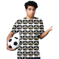 AOP Sports T-Shirt | Kids Unisex | 170 GSM Polyester | Sublimation Print | Breathable, Durable, Fade-Proof | Grunge | Positivity | Motivation - front - White - mockup 1