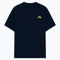 Basic T-Shirt | Unisex Fit, XS-2XL | Poly-Cotton Blend | Soft, Durable Everyday Wear | Unisex | Grunge | Positivity | Motivation | Birthday - left pocket - Navy melange - mockup 3