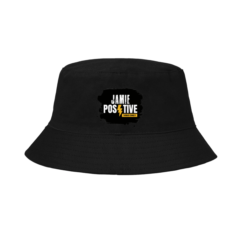 Classic Bucket Hat | Unisex Heavy Cotton | DTG Printed | Sun Protection & Comfort | Men & Women | Grunge | Positivity | Motivation | Birthday - front - Black - mockup 1