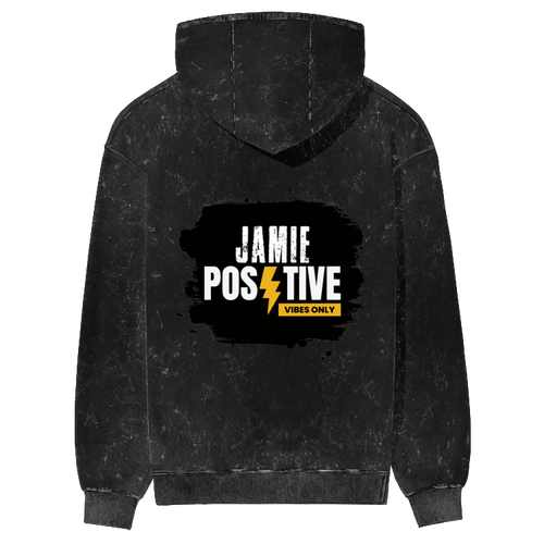 Acid Wash Hoodie | Unisex Regular Fit | 100% Super-Combed Cotton | Pre-Shrunk, Derby Ribbed | Adults | Grunge | Positivity | Motivation | Birthday - back - mockup 2