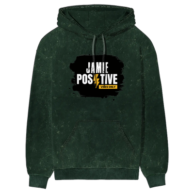 Acid Wash Hoodie | Unisex Regular Fit | 100% Super-Combed Cotton | 300 GSM, Pre-Shrunk, Ribbed Hems & Cuffs | Adults | Grunge | Positivity - front - mockup 1