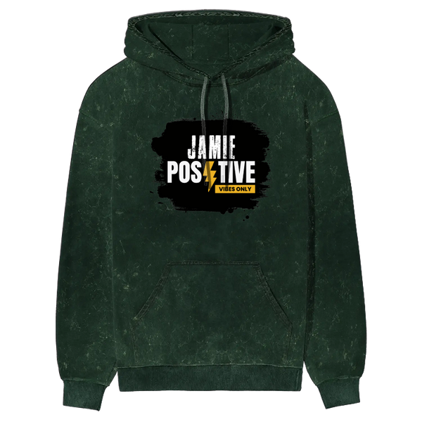 Acid Wash Hoodie | Unisex Regular Fit | 100% Super-Combed Cotton | 300 GSM, Pre-Shrunk, Ribbed Hems & Cuffs | Adults | Grunge | Positivity