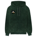 Acid Wash Hoodie | Unisex Regular Fit | 100% Super-Combed Cotton | 300 GSM, Pre-Shrunk, Ribbed Hems & Cuffs | Adults | Grunge | Positivity - right pocket - mockup 4