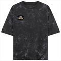Acid Wash Oversized Tee | Unisex Relaxed Fit | 100% Super-Combed Cotton (240 GSM) DTF | Lycra Ribbed Neck, Pre-Shrunk | Adult | Grunge | Positivity - left pocket - Black - mockup 3