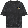 Acid Wash Oversized Tee | Unisex Relaxed Fit | 100% Super-Combed Cotton (240 GSM) DTF | Lycra Ribbed Neck, Pre-Shrunk | Adult | Grunge | Positivity - right pocket - Black - mockup 4
