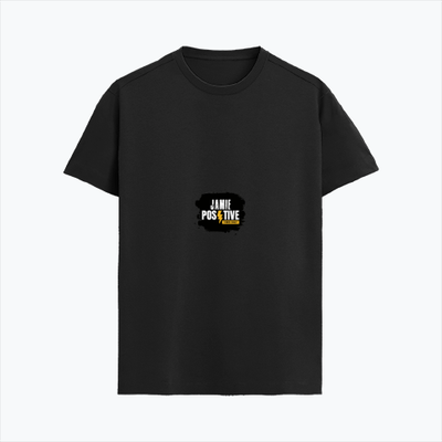 Supima T-Shirt | Unisex Regular Fit | 100% Supima Cotton | Embroidery | Pre-Shrunk, Soft Feel | Adults | Grunge | Positivity | Motivation | Birthday - front - Black - mockup 1