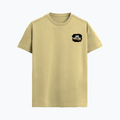 Supima T-Shirt | Unisex Regular Fit | 100% Supima Cotton | Embroidery | Pre-Shrunk, Soft Feel | Adults | Grunge | Positivity | Motivation | Birthday - left pocket - Beige - mockup 3
