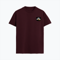 Supima T-Shirt | Unisex Regular Fit | 100% Supima Cotton | Embroidery | Pre-Shrunk, Soft Feel | Adults | Grunge | Positivity | Motivation | Birthday - left pocket - Maroon - mockup 3