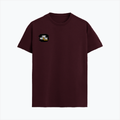 Supima T-Shirt | Unisex Regular Fit | 100% Supima Cotton | Embroidery | Pre-Shrunk, Soft Feel | Adults | Grunge | Positivity | Motivation | Birthday - right pocket - Maroon - mockup 4