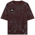 Acid Wash Oversized Tee | Unisex Adult | 100% Super-Combed Cotton | Embroidery | Relaxed Fit | Grunge | Positivity | Motivation | Birthday | Uplifting - left pocket - Maroon - mockup 3