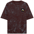 Acid Wash Oversized Tee | Unisex Adult | 100% Super-Combed Cotton | Embroidery | Relaxed Fit | Grunge | Positivity | Motivation | Birthday | Uplifting - right pocket - Maroon - mockup 4