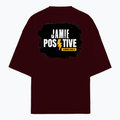 Terry Oversized Tee | Unisex | 260 GSM Terry Cotton Blend | DTG Printed | Ultra-Soft & Breathable | Grunge | Positivity | Motivation | Birthday - back - Maroon - mockup 2