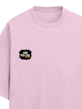 Terry Oversized Tee | Unisex | 260 GSM Terry Cotton Blend | DTG Printed | Ultra-Soft & Breathable | Grunge | Positivity | Motivation | Birthday - left pocket - Light Baby Pink - mockup 3