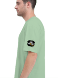 Terry Oversized Tee | Unisex | 260 GSM Terry Cotton Blend | DTG Printed | Ultra-Soft & Breathable | Grunge | Positivity | Motivation | Birthday - left sleeve - Jade - mockup 5