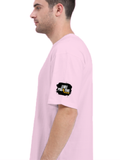 Terry Oversized Tee | Unisex | 260 GSM Terry Cotton Blend | DTG Printed | Ultra-Soft & Breathable | Grunge | Positivity | Motivation | Birthday - left sleeve - Light Baby Pink - mockup 5