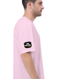 Terry Oversized Tee | Unisex | 260 GSM Terry Cotton Blend | DTG Printed | Ultra-Soft & Breathable | Grunge | Positivity | Motivation | Birthday - right sleeve - Light Baby Pink - mockup 6