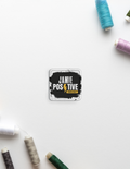 Embroidery Patches | Versatile Iron-On | Premium Madeira Threads | Durable & Expressive | Unisex | Grunge | Positivity | Motivation | Birthday - front_Square - Square - White - mockup 2