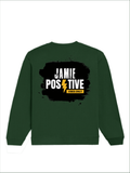 Oversized Sweatshirt | Roomy Relaxed Fit | 400 GSM Cotton Blend | Pre-Shrunk Drop Shoulder | Unisex Adult | Grunge | Positivity | Motivation - back - Bottle Green - mockup 2