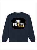Oversized Sweatshirt | Roomy Relaxed Fit | 400 GSM Cotton Blend | Pre-Shrunk Drop Shoulder | Unisex Adult | Grunge | Positivity | Motivation - back - Navy Blue - mockup 2