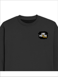 Oversized Sweatshirt | Roomy Relaxed Fit | 400 GSM Cotton Blend | Pre-Shrunk Drop Shoulder | Unisex Adult | Grunge | Positivity | Motivation - left pocket - Black - mockup 3