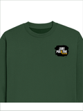 Oversized Sweatshirt | Roomy Relaxed Fit | 400 GSM Cotton Blend | Pre-Shrunk Drop Shoulder | Unisex Adult | Grunge | Positivity | Motivation - left pocket - Bottle Green - mockup 3