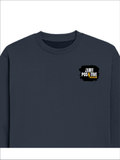 Oversized Sweatshirt | Roomy Relaxed Fit | 400 GSM Cotton Blend | Pre-Shrunk Drop Shoulder | Unisex Adult | Grunge | Positivity | Motivation - left pocket - Navy Blue - mockup 3