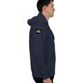 Oversized Hoodie | Unisex Relaxed Fit | 400 GSM Cotton Blend | DTG Printed | Drop Shoulder, Pre-Shrunk | Adults | Grunge | Positivity | Motivation - right sleeve - Navy Blue - mockup 6