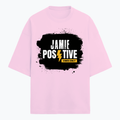 Terry Oversized Tee | Oversized Fit | 260 GSM Terry Cotton Blend | DTF Print Ready | Breathable, Durable, Soft | Unisex Adult | Grunge | Positivity - front - Light Baby Pink - mockup 1