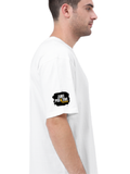 Terry Oversized Tee | Oversized Fit | 260 GSM Terry Cotton Blend | DTF Print Ready | Breathable, Durable, Soft | Unisex Adult | Grunge | Positivity - right sleeve - White - mockup 6