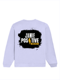 Oversized Sweatshirt | Roomy Relaxed Fit | 400 GSM Cotton Blend | Pre-Shrunk Drop Shoulder | Unisex Adult | Grunge | Positivity - DTF Print - back - Lavender - mockup 2