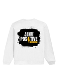 Oversized Sweatshirt | Roomy Relaxed Fit | 400 GSM Cotton Blend | Pre-Shrunk Drop Shoulder | Unisex Adult | Grunge | Positivity - DTF Print - back - White - mockup 2
