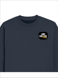 Oversized Sweatshirt | Roomy Relaxed Fit | 400 GSM Cotton Blend | Pre-Shrunk Drop Shoulder | Unisex Adult | Grunge | Positivity - DTF Print - left pocket - Navy Blue - mockup 3