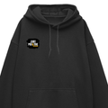 Oversized Hoodie | Relaxed Fit, Drop-Shoulder | 400 GSM Fabric | Warm, Durable | Unisex | Grunge | Positivity | Motivation | Birthday | Uplifting - right pocket - Black - mockup 4