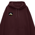 Oversized Hoodie | Relaxed Fit, Drop-Shoulder | 400 GSM Fabric | Warm, Durable | Unisex | Grunge | Positivity | Motivation | Birthday | Uplifting - right pocket - Maroon - mockup 4