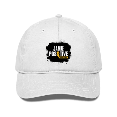 Classic Baseball Cap | Universal Fit | Drill Cotton | Sun Protection, Breathable | Unisex | Grunge | Positivity | Motivation | Birthday | Uplifting - front - White - mockup 1