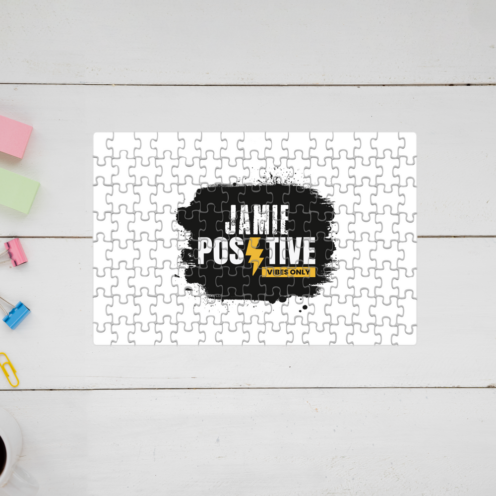 Jigsaw Puzzle | 120 Pieces A4 Size | Recycled Paper Semi-Gloss Finish | Engaging Entertainment Brain Booster | Unisex All Ages | Grunge | Positivity - front - mockup 1