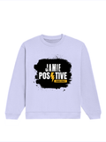 Oversized Sweatshirt | Roomy Relaxed Fit | 400 GSM Cotton Blend | Embroidery | Pre-Shrunk Drop Shoulder | Unisex Adult | Grunge | Positivity - front - Lavender - mockup 1