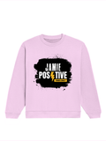 Oversized Sweatshirt | Roomy Relaxed Fit | 400 GSM Cotton Blend | Embroidery | Pre-Shrunk Drop Shoulder | Unisex Adult | Grunge | Positivity - front - Light Baby Pink - mockup 1