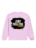 Oversized Sweatshirt | Roomy Relaxed Fit | 400 GSM Cotton Blend | Embroidery | Pre-Shrunk Drop Shoulder | Unisex Adult | Grunge | Positivity - back - Light Baby Pink - mockup 2