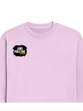 Oversized Sweatshirt | Roomy Relaxed Fit | 400 GSM Cotton Blend | Embroidery | Pre-Shrunk Drop Shoulder | Unisex Adult | Grunge | Positivity - right pocket - Light Baby Pink - mockup 4