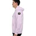Oversized Hoodie | Relaxed Fit Drop Shoulder Unisex | 400 GSM Cotton Blend Embroidery | Pre-Shrunk Bio Washed | Adult | Grunge | Positivity - left sleeve - Light Baby Pink - mockup 5