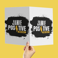 Greeting Card | A5 Folded | Artboard Paper, Digital Print | 4 Pages, Premium Envelope | Unisex | Grunge | Positivity | Motivation | Birthday - back - White - mockup 2