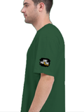 Terry Oversized Tee | Unisex Adult | 260 GSM Terry Cotton Blend | Embroidered | Ultra-Soft & Breathable | Grunge | Positivity | Motivation | Birthday - left sleeve - Bottle Green - mockup 5