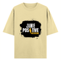 Oversized Standard T-Shirt | Unisex Relaxed Fit | 100% Super Combed Cotton DTG | Soft, Breathable & Durable | Adult | Grunge | Positivity | Motivation - front - Beige - mockup 1