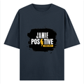 Oversized Standard T-Shirt | Unisex Relaxed Fit | 100% Super Combed Cotton DTG | Soft, Breathable & Durable | Adult | Grunge | Positivity | Motivation - front - Navy Blue - mockup 1