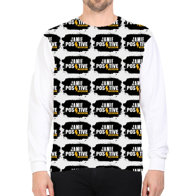 AOP Sweatshirt | Kids' Regular Fit | Polyester Fleece | Soft, Durable, Water Resistant | Unisex | Grunge | Positivity | Motivation | Birthday - front - White - mockup 1