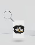 Keychain | Rectangle, Square, Slim Options | Acrylic UV Printed | Fade-Proof, Glossy Finish | Unisex | Grunge | Positivity | Motivation | Birthday - front_Rectangle - Rectangle - White - mockup 3