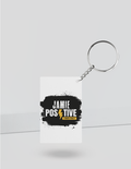 Keychain | Rectangle, Square, Slim Options | Acrylic UV Printed | Fade-Proof, Glossy Finish | Unisex | Grunge | Positivity | Motivation | Birthday - back_Rectangle - White - mockup 4