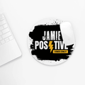 Mouse Pad | Unisex Adults | Sublimation Print | 3mm Thick, Skid-Proof, Fade-Proof | Grunge | Positivity | Motivation | Birthday | Uplifting - front_2 - Circle - White - mockup 2